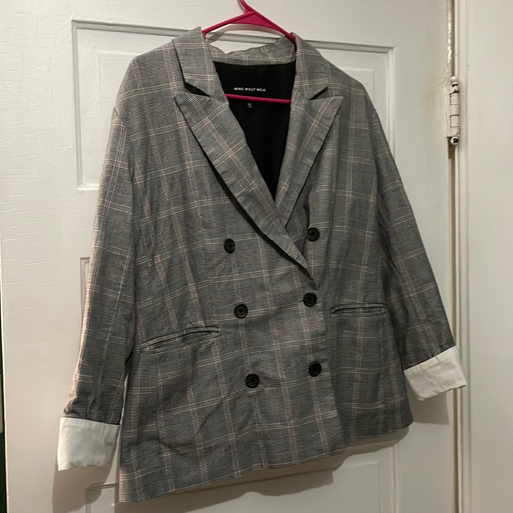 plaid blazer